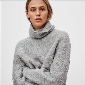 Aritzia Wilfred Boucle Sabline Turtleneck Sweater